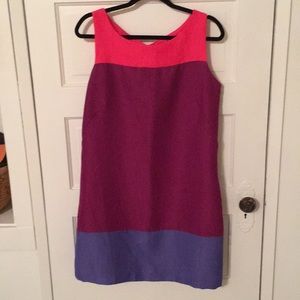 Colorblock Tweed Dress